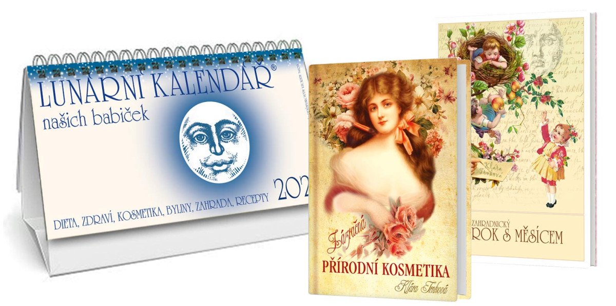 Kalendář 2026 Lunární Zázračná přírodní kosmetika Devatenáctý rok s Měsícem – Trnková Klára