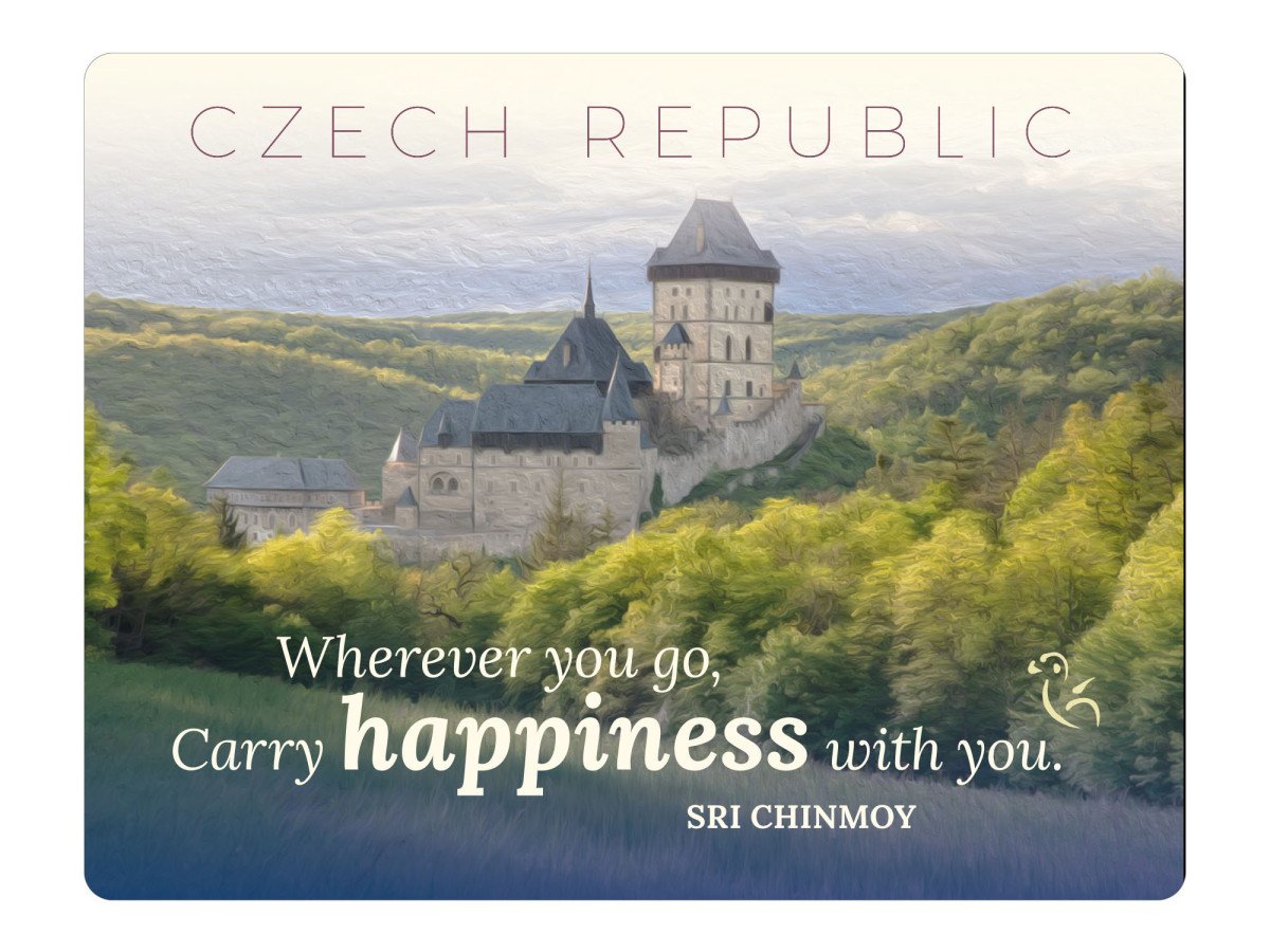 Magnet na lednici Czech Republic Wherever you go Carry Happiness With You