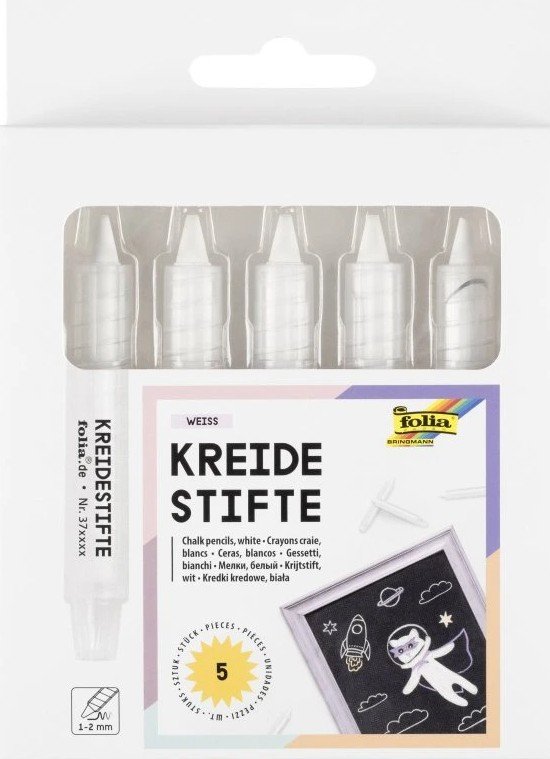 Křídy v tužce bílé5 ks