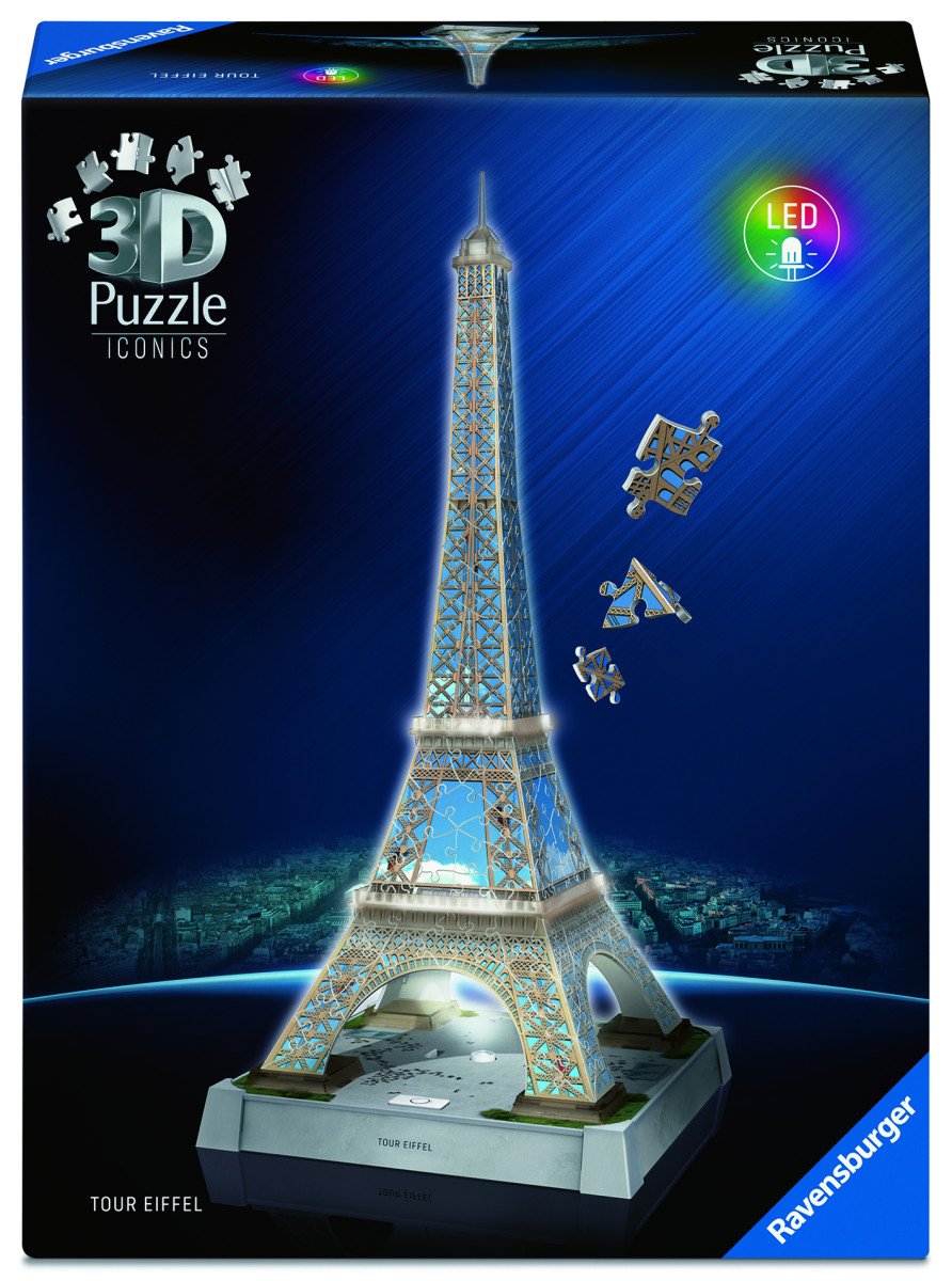 3D Puzzle Iconics Eiffelova věž Noční edice 216 dílků