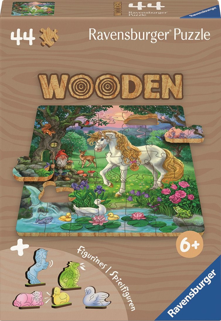 Dřevěné puzzle Jednorožec 44 dílků