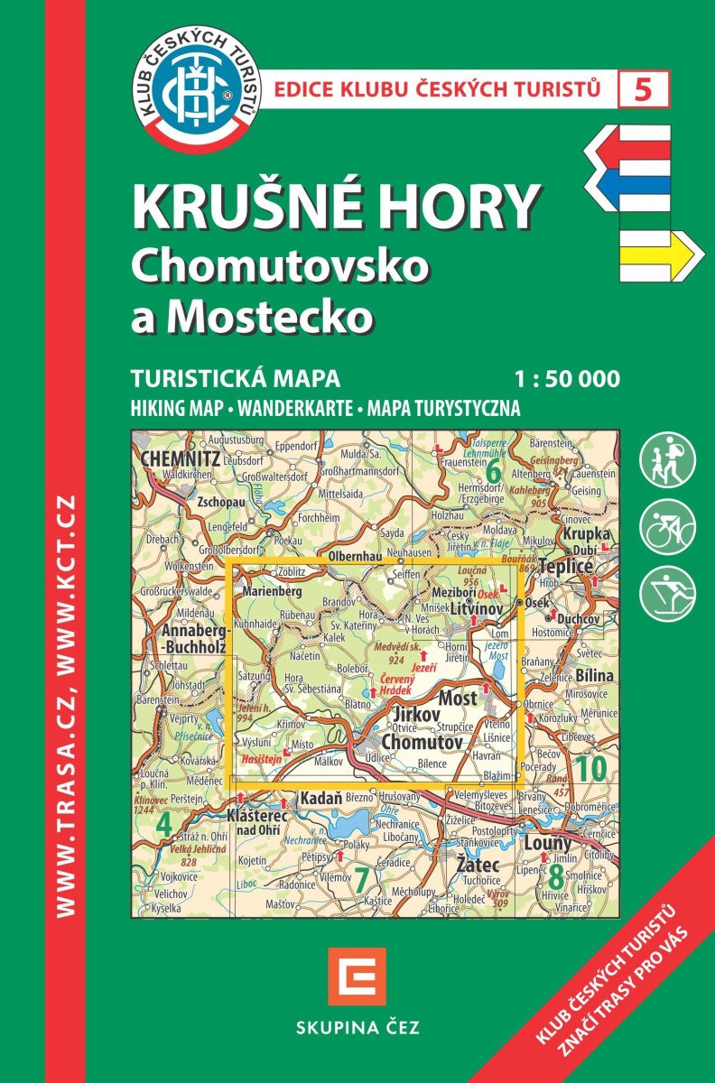 KČT 5 Krušné hory-Chomutovsko a Mostecko 150 000 turistická mapa