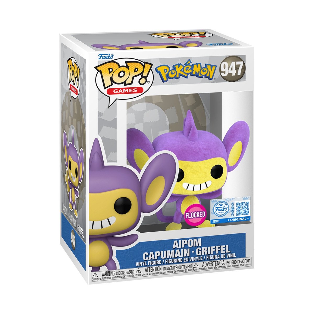Funko POP Games Pokémon - Aipom Flocked 947