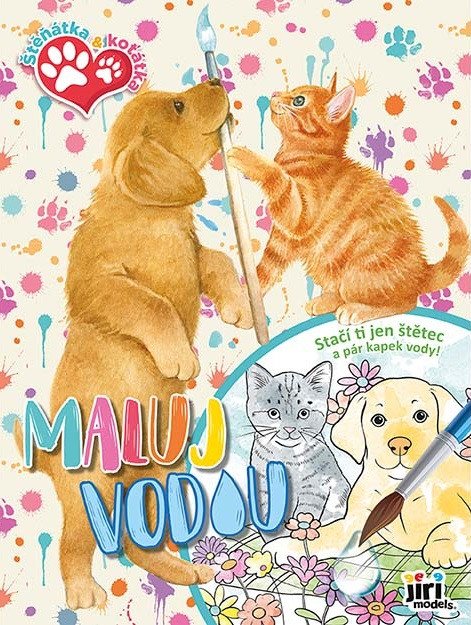 Štěňátka a koťátka - Maluj vodou A4