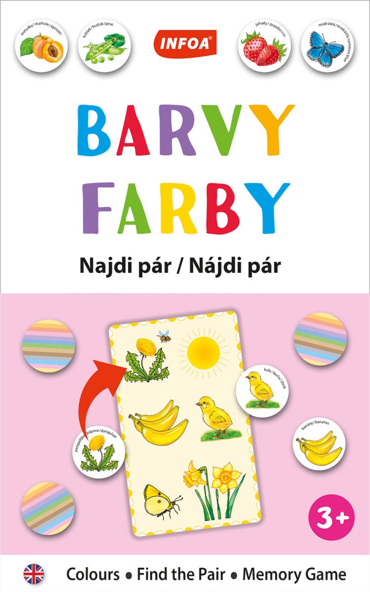 Výuková hra krabička Najdi pár - Barvy Farby