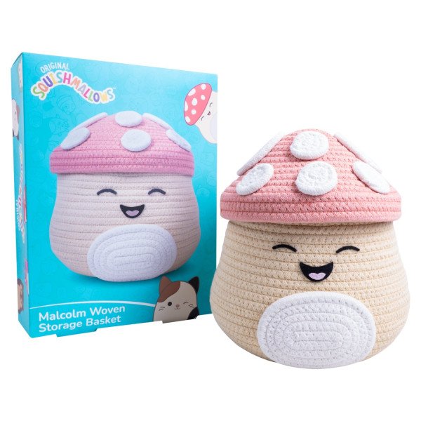 Squishmallows FIZZ Úložný koš - Hříbek Malcolm