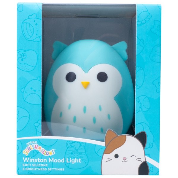 Squishmallows FIZZ Dekorativní osvětlení - Sova Winston