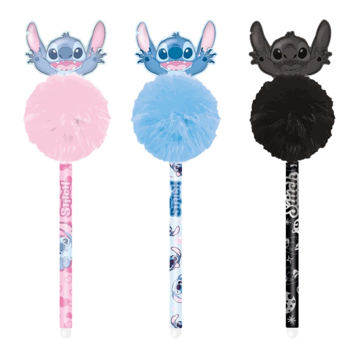 Gumovatelné pero POM - POM Stitch Fluffy modrá náplň mix barev