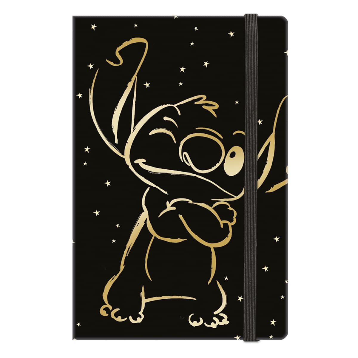 Colorino zápisník s plochou gumičkou A5 - Stitch Gold 3