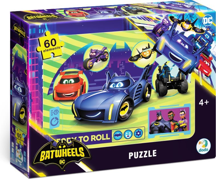 Puzzle Batwheels Zábavná jízda 60 dílků