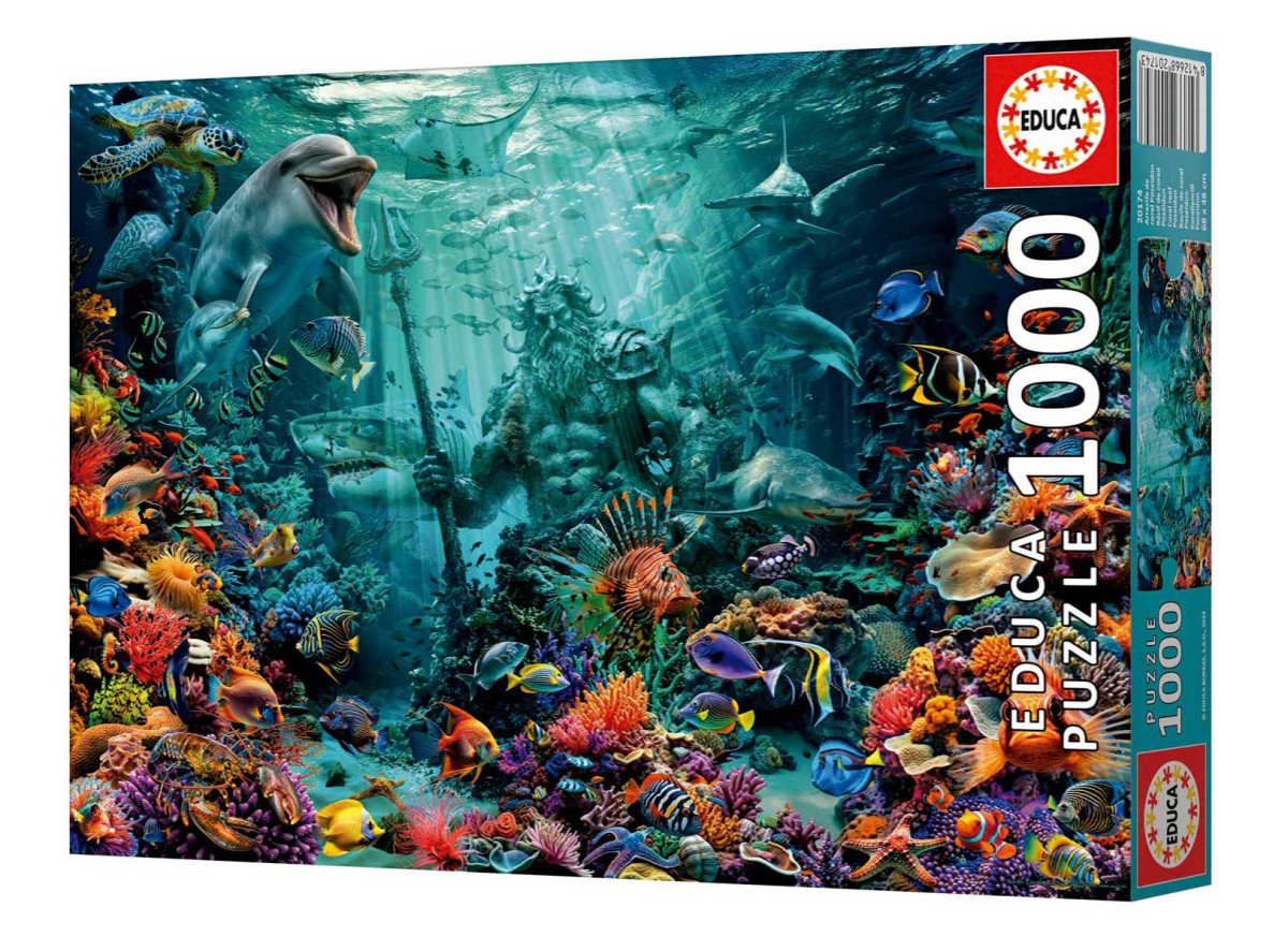 Puzzle Poseidon na korálovém útesu 1000 dílků
