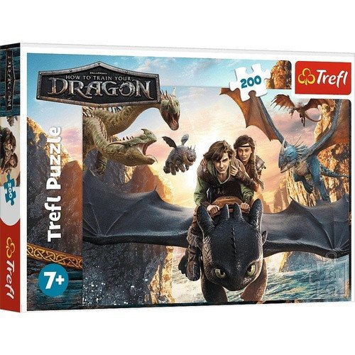 Puzzle Jak vycvičit draka: Bezzubka a přátelé 200 dílků