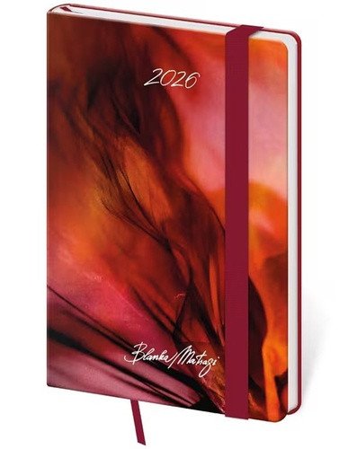 Diář 2026 týdenní kapesní Vario - Matragi Red s gumičkou