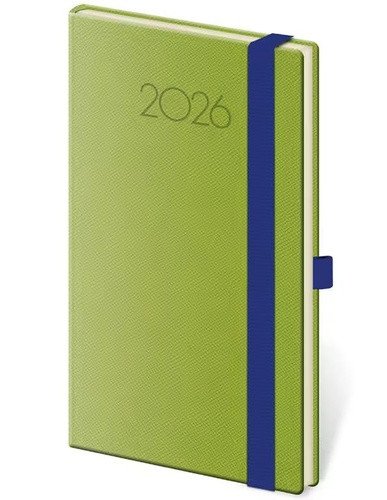 Diář 2026 týdenní kapesní Praga - zelená