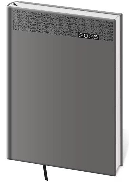 Diář 2026 denní A5 Gommato - šedá