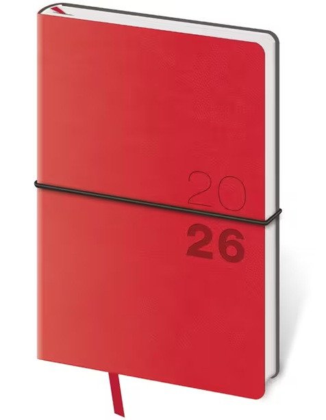 Diář 2026 týdenní kapesní Flexio - červená