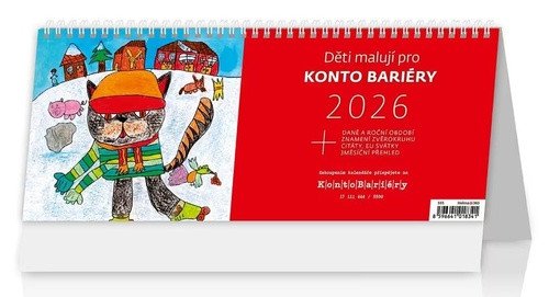 Kalendář stolní 2026 - Děti malují pro Konto Bariéry