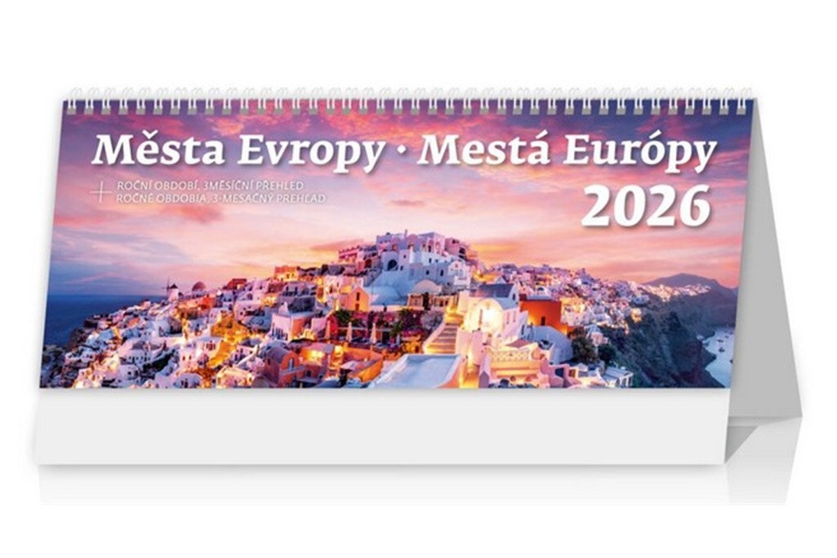 Kalendář stolní 2026 - Města EvropyMestá Európy