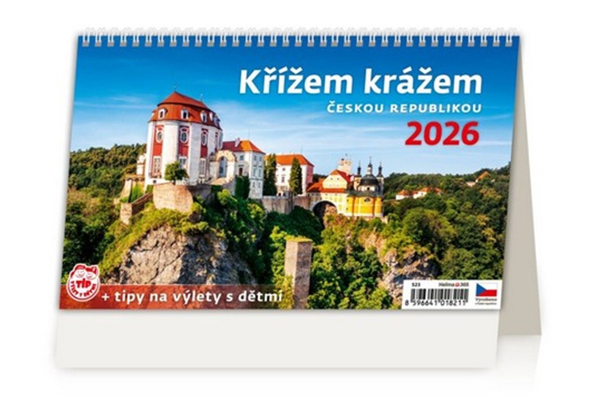 Kalendář stolní 2026 - Křížem krážem Českou republikou