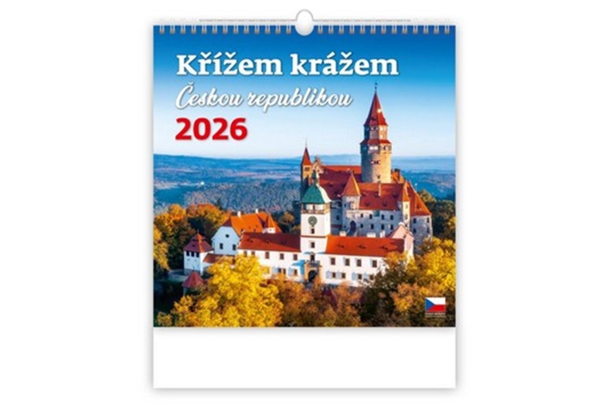 Kalendář nástěnný 2026 - Křížem krážem Českou republikou