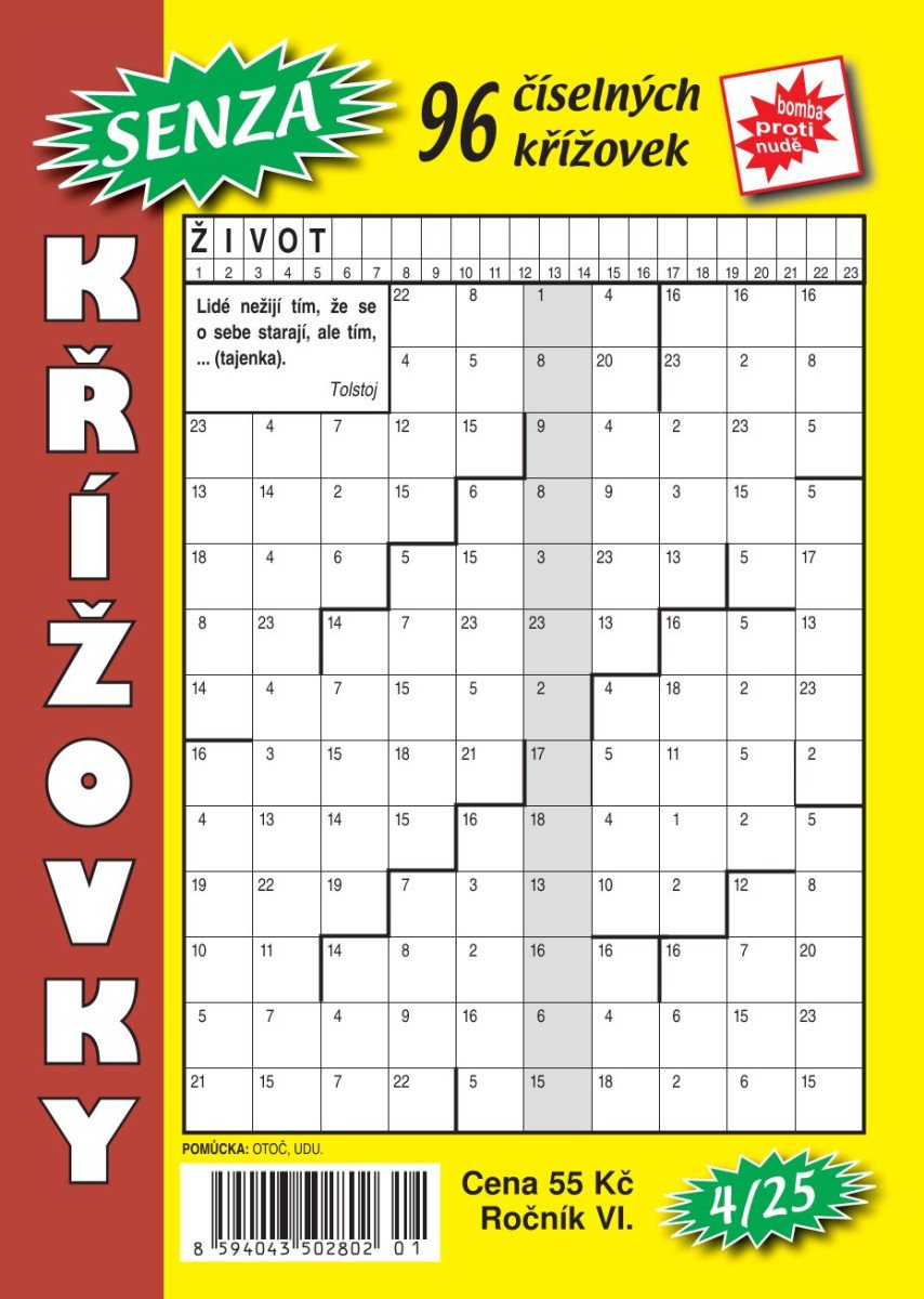 Senza číselné křížovky 42025