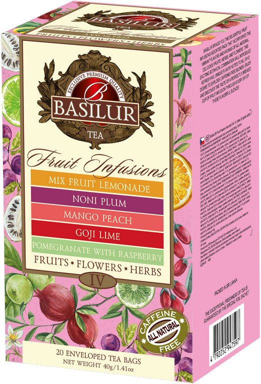 BASILUR Fruit Infusions Assorted Vol IV přebal 20 gastro sáčků