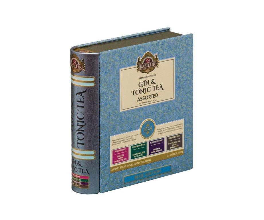 BASILUR Gin Tonic Tea Blue Book Assorted plech 32x15g