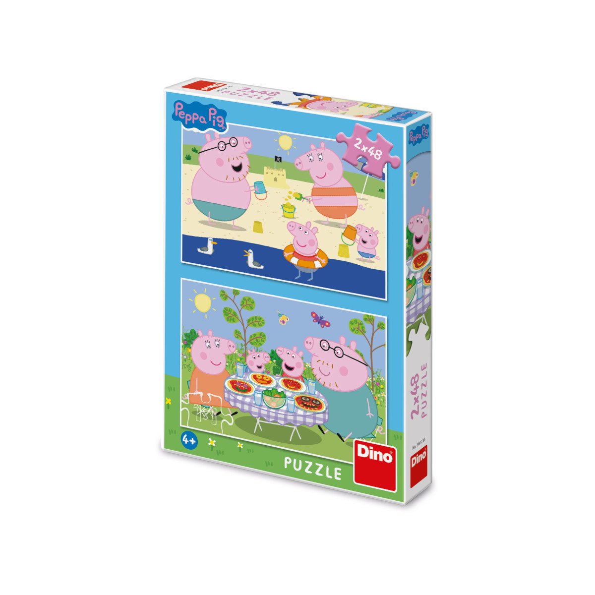 Puzzle Peppa Pig na dovolené 2x48 dílků