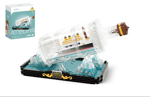 Stavebnice mini Titanic v láhvi 918 ks