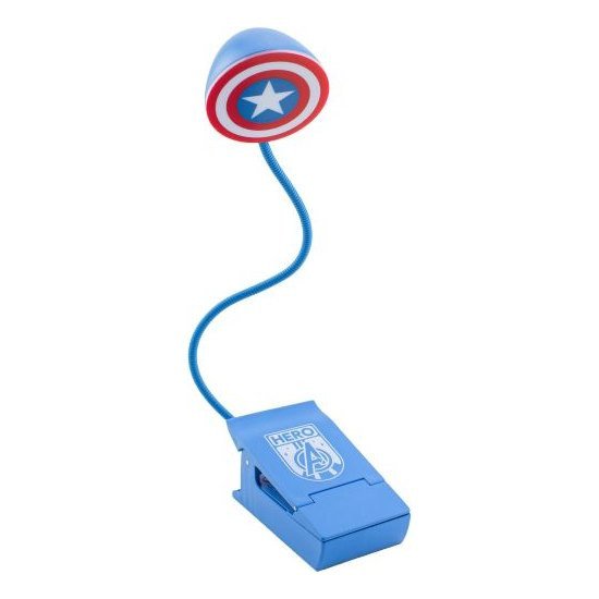 Lampička ke čtení s klipem Marvel Capitan America