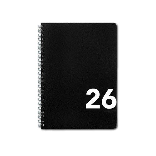 Diář 2026 týdenní A5 řádkový černý