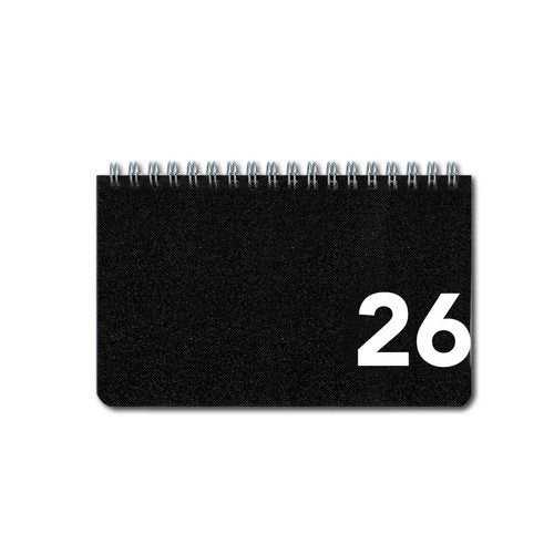 Diář 2026 týdenní na šířku černý