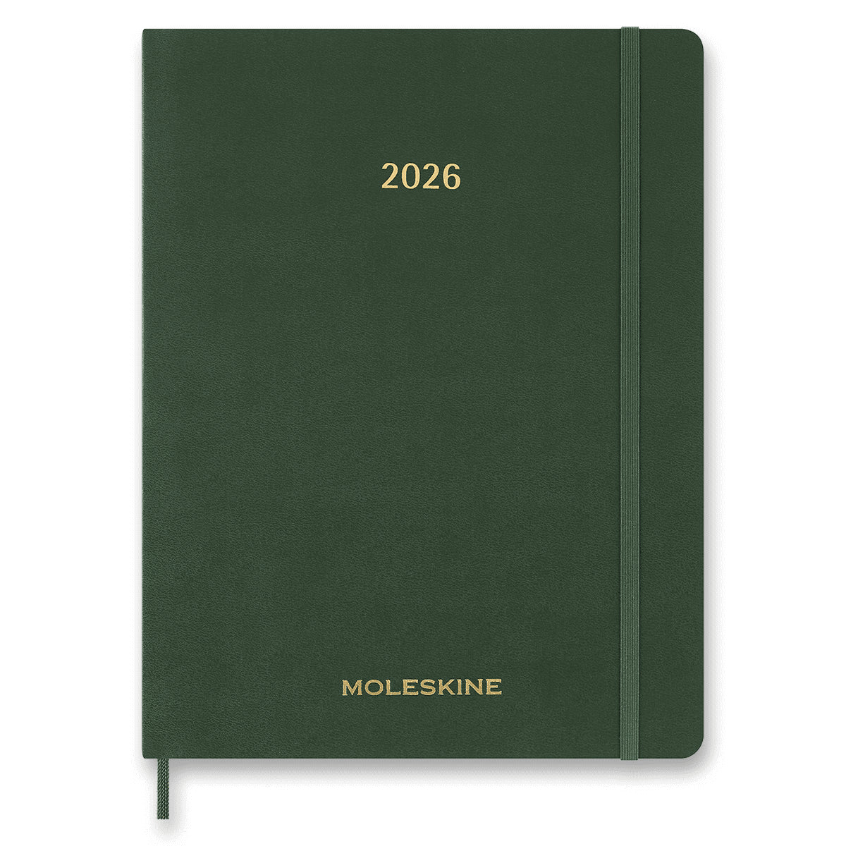 Diář Moleskine Essential 2026 - měkké desky XXL týdenní vertikální tmavě zelený
