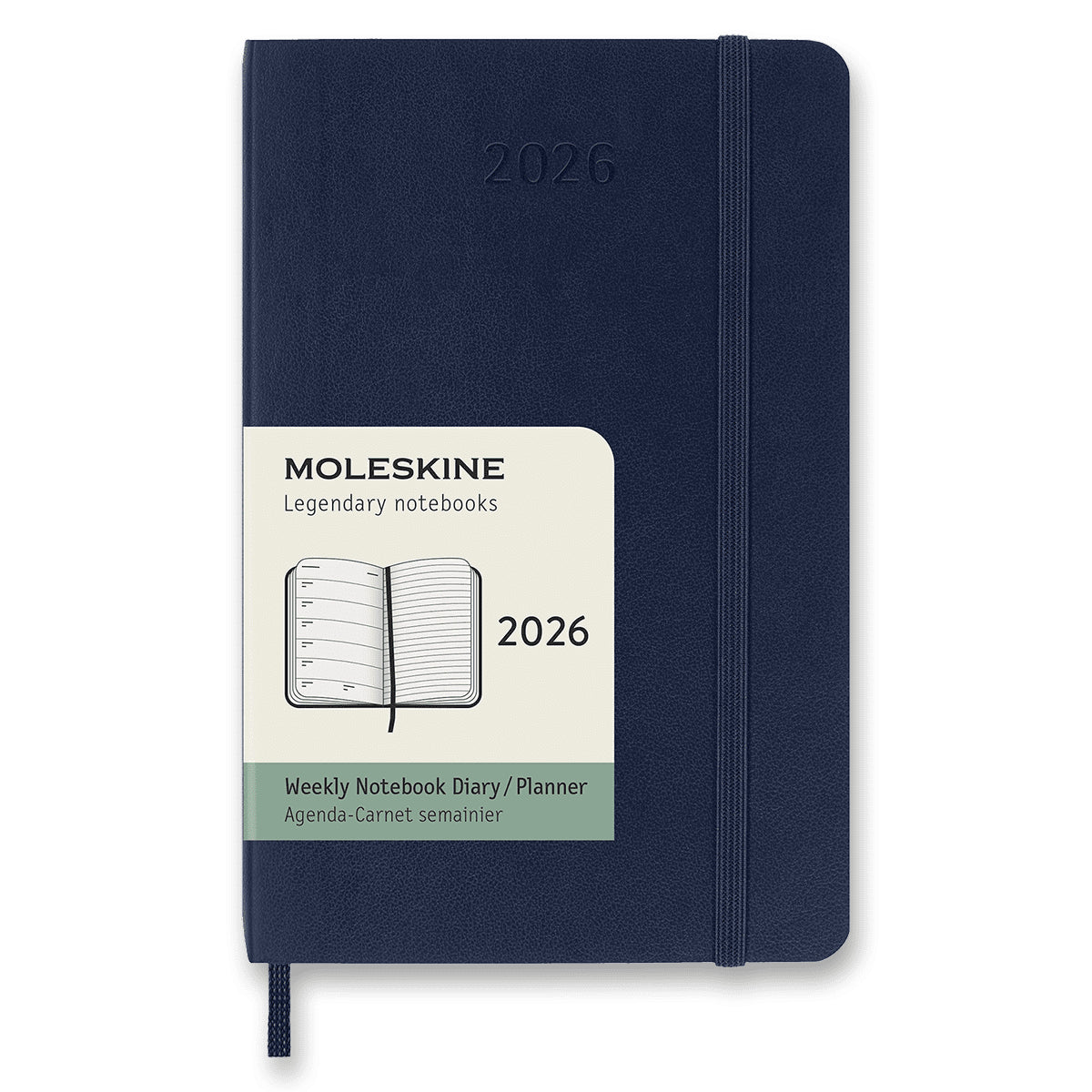 Diář Moleskine 2026 - měkké desky S týdenní modrý