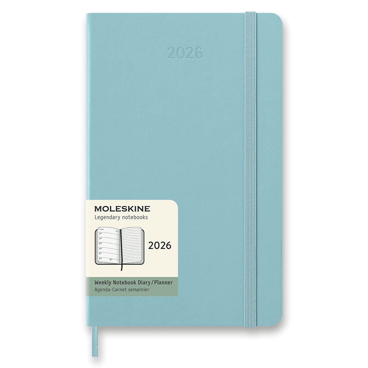Diář Moleskine 2026 - tvrdé desky L týdenní tyrkysový