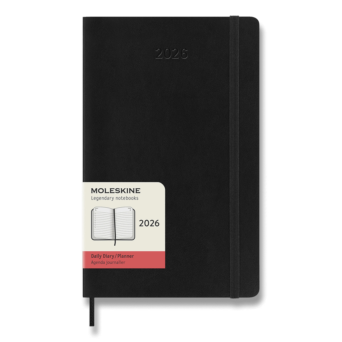 Diář Moleskine 2026 - měkké desky L denní černý