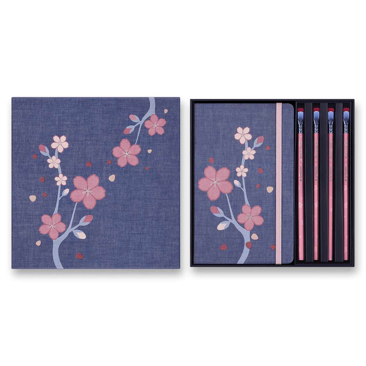Sada Moleskine Sakura - L zápisníky grafitové tužky