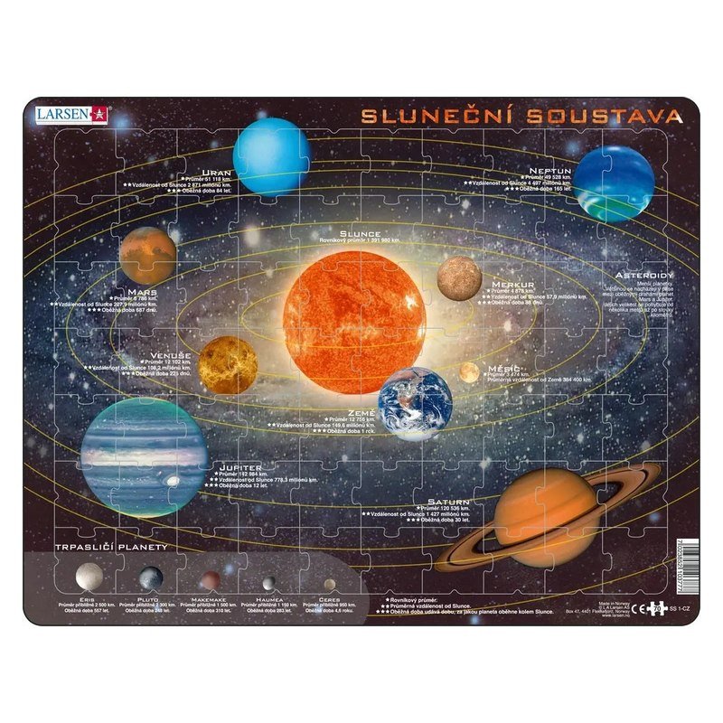 Puzzle Sluneční soustava 70 dílků