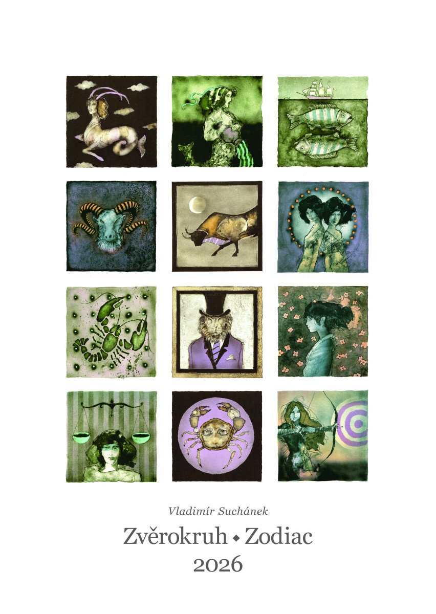Kalendář 2026 Zvěrokruh Zodiac - nástěnný