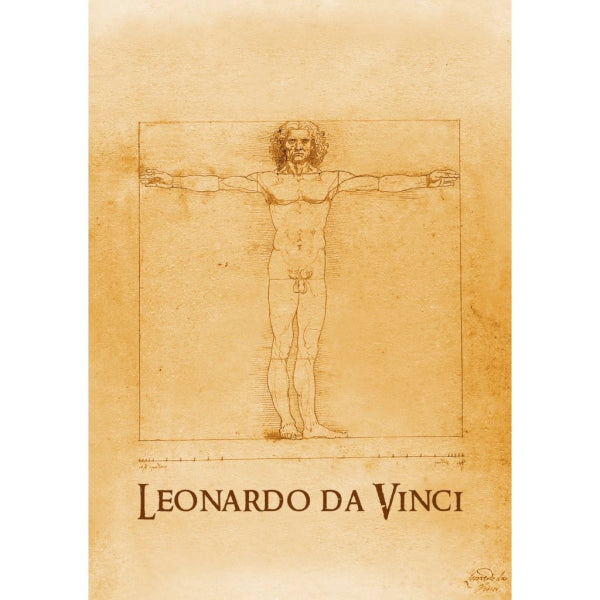 Pohlednice 3D Da Vinci Man