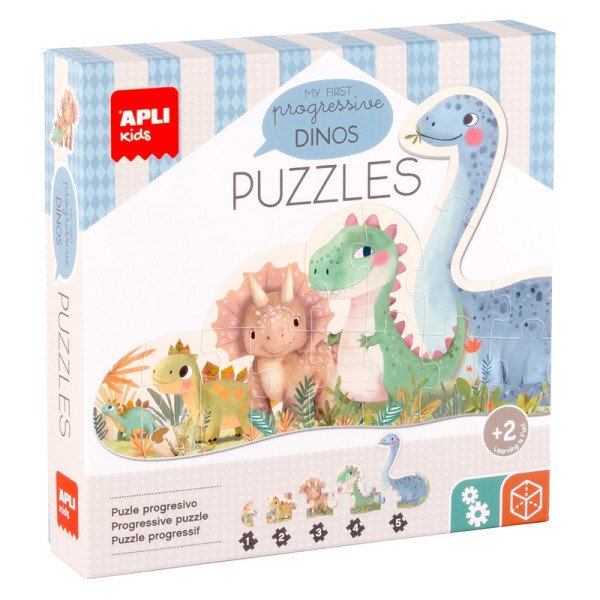 APLI edukační puzzle - My First Dinos, 15 ks
