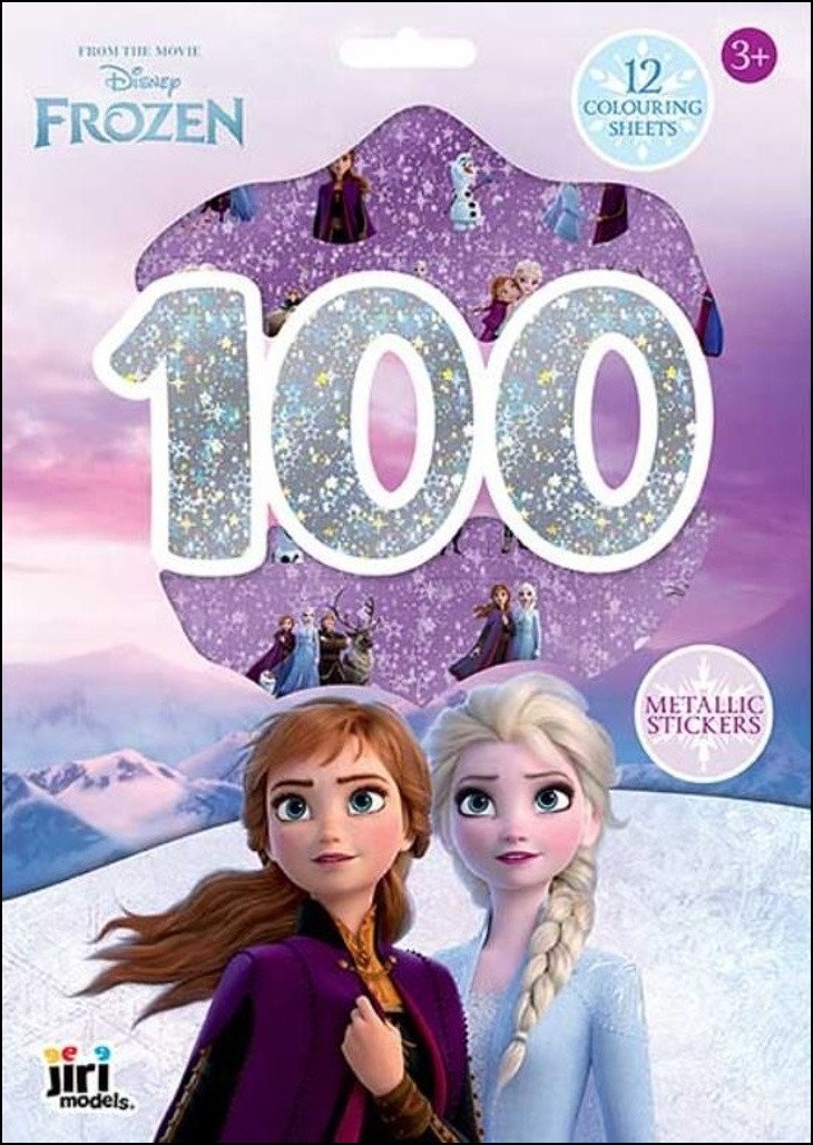 Ledové království - 100 metalických samolepek s omalovánkovými listy