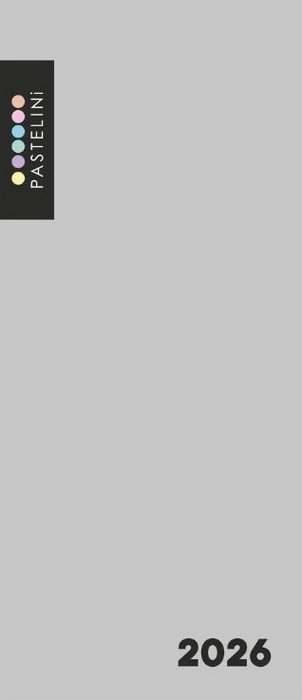 Diář PVC měsíční 2026 PASTELINI šedá