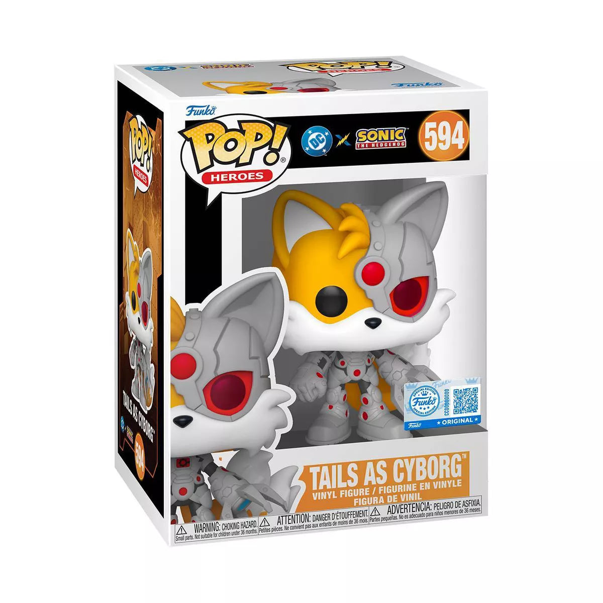 Funko POP Heroes DC x Sonic - Tails as Cyborg 594