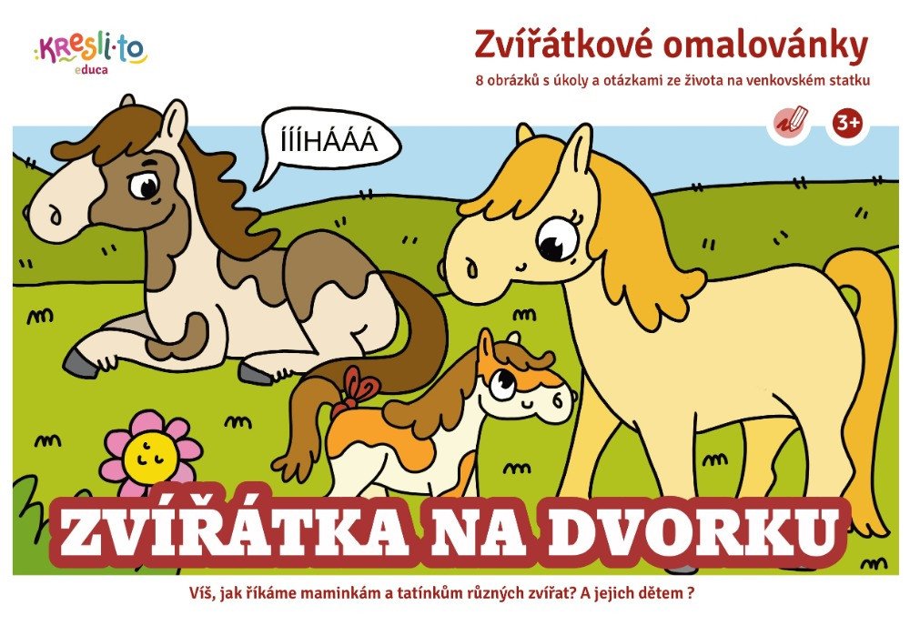 Zvířátka na dvorku - Zvířátkové omalovánky