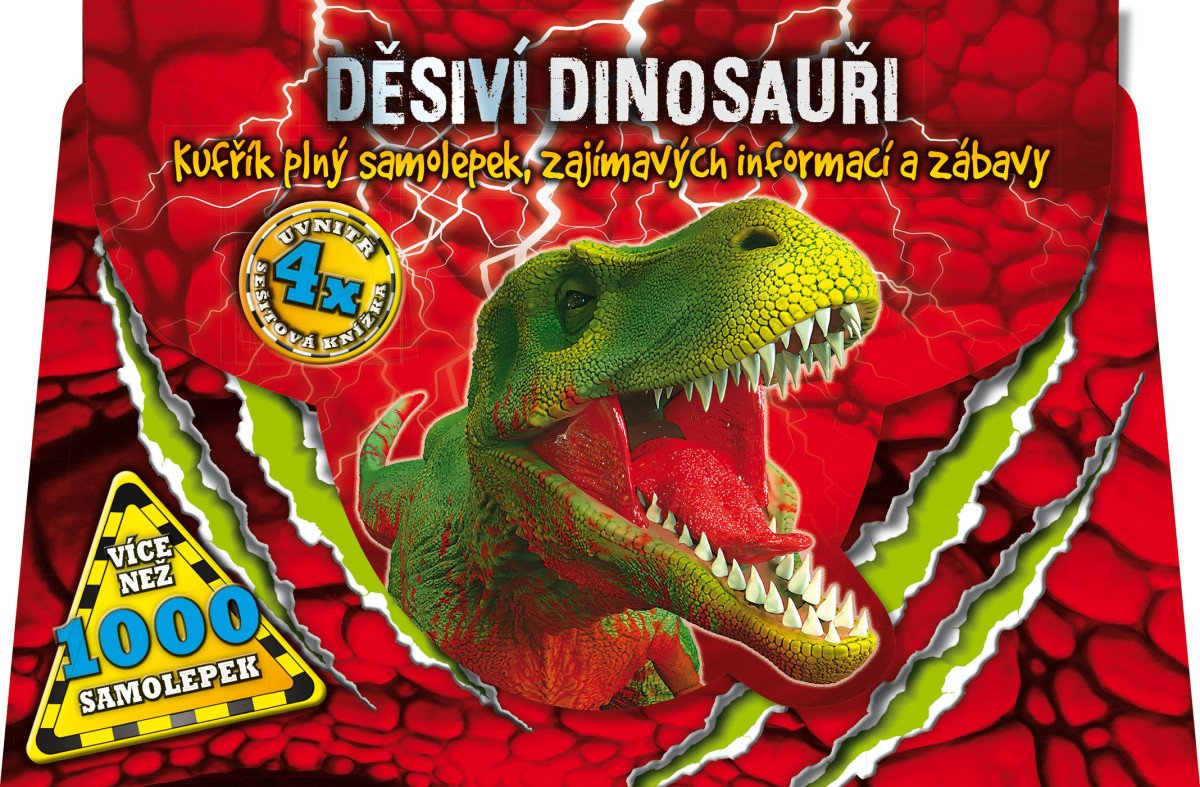 Děsiví dinosauři - Kufřík plný samolepek zajímavých informací a zábavy
