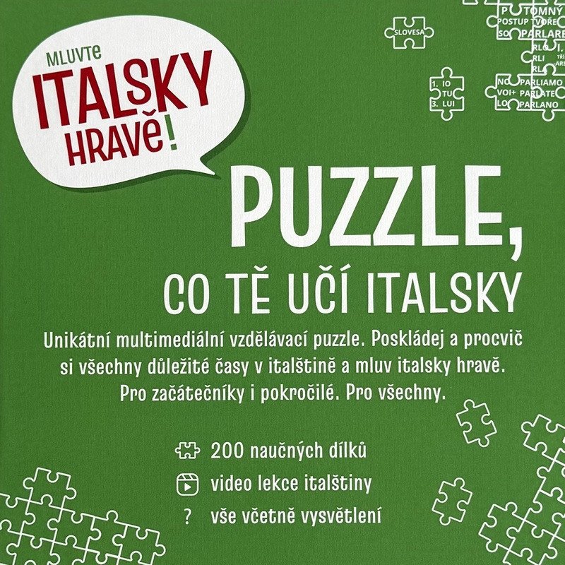 Italsky Hravě Puzzle co tě učí italsky