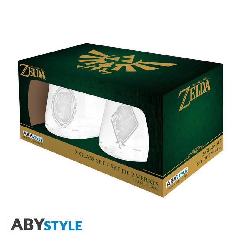 The Legend of Zelda Set 2 sklenic - Zelda Link 300 ml