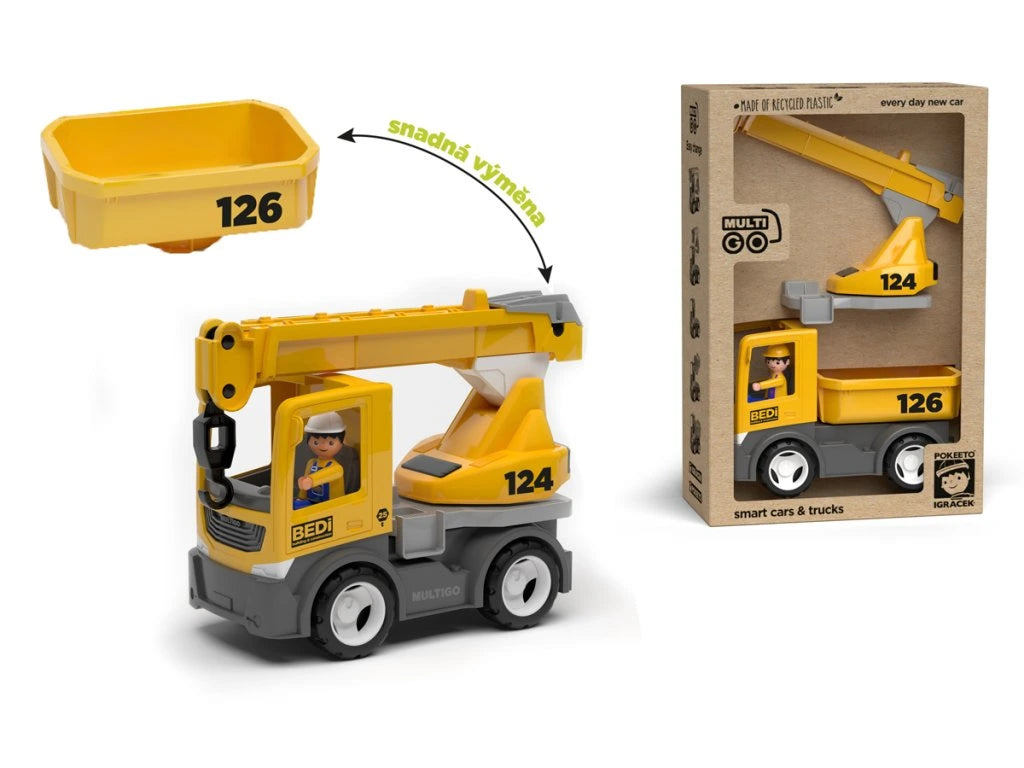 ECO MultiGO Build 21 - Igráček stavbař auto jeřáb valník