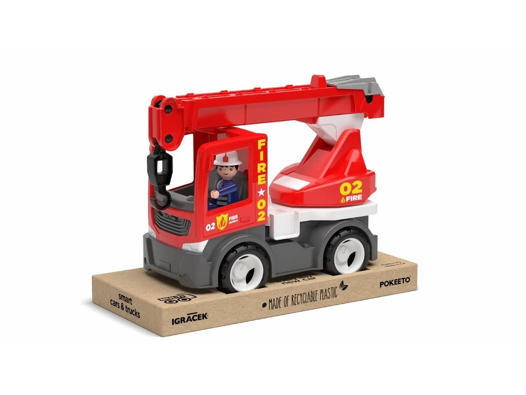 ECO MultiGO Fire - Jeřáb s hasičem - auto s Igráčkem